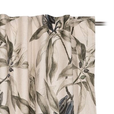 DECORATION LINEN-COTTON LEAVES CURTAIN TS608470