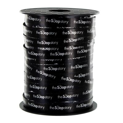 Black Printed Curling Ribbon with Soap Story Logo