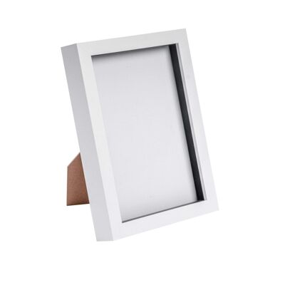 Nicola Spring Acrylic Box Photo Frame - White - 6 x 8 (A5)