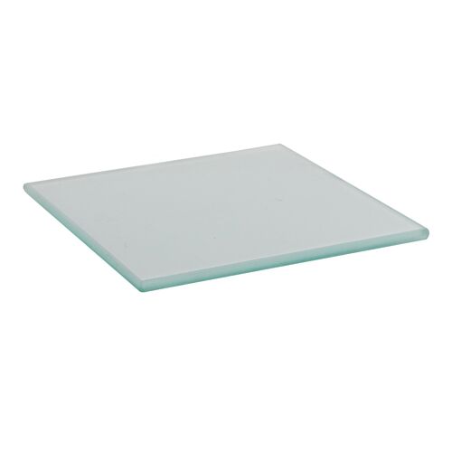 Harbour Housewares Square Glass Coaster - White