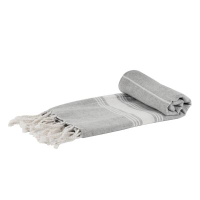 Nicola Spring 100 x 60 cm Strandtuch aus türkischer Baumwolle – Grau