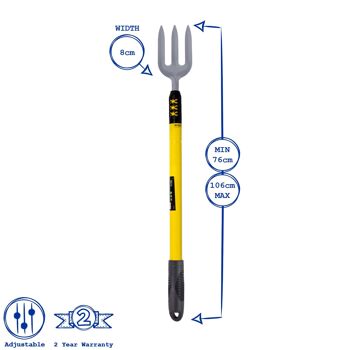 Fourche de jardin télescopique en acier inoxydable - Par Green Blade 3