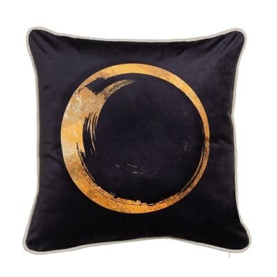 GOLD-BLACK POLYESTER CUSHION DECORATION TS608474