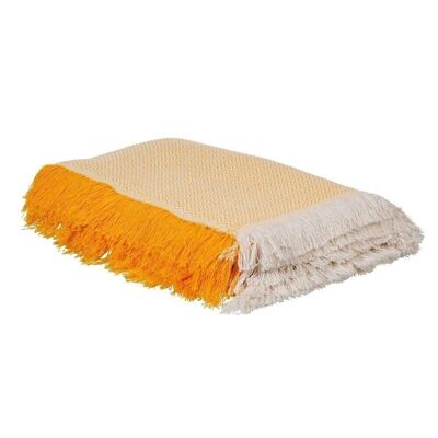 RAW-MUSTARD COTTON DECORATION BEDSPREAD TS606639