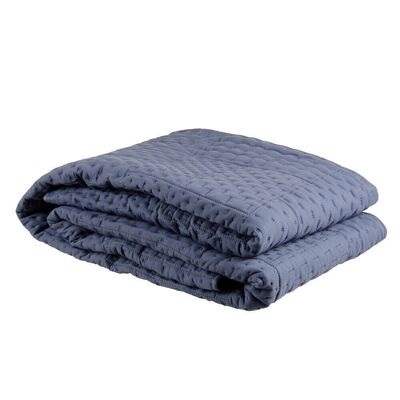 COUVRE-LIT TEXTILE/MAISON EN MICROFIBRE BLEU TS601851