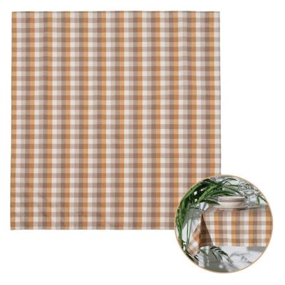 RESIN CHECKED OCHER TABLECLOTH DECORATION TS606684