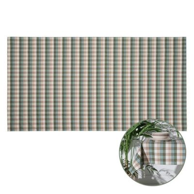 GREEN CHECKED RESIN TABLECLOTH TS606689