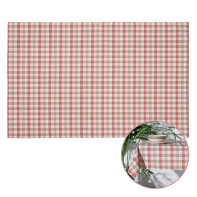 RESIN CHECKED TABLECLOTH PINK DECORATION TS606691