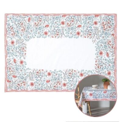 TISCHDECKE AUS HARZ MIT BLAUEN BLUMEN TS606694