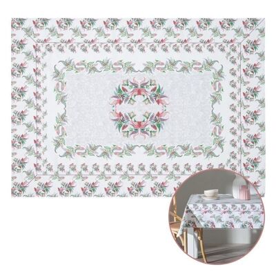 RESIN TABLECLOTH RED FLOWERS DECORATION TS606697