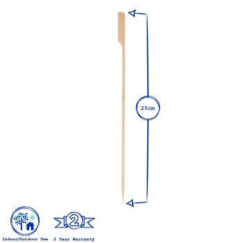 Brochettes de barbecue en bambou de 25 cm - Paquet de 50 - Par Redwood 3