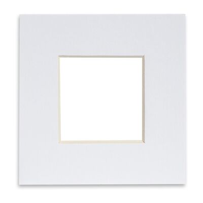 Nicola Spring Bilderhalterung für 20,3 x 20,3 cm Rahmen | Fotogröße 10,2 x 10,2 cm – Weiß