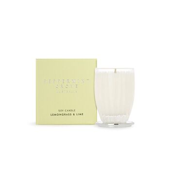 Bougie parfumée à la cire de soja citronnelle et citron vert 60 g - Par Peppermint Grove 1