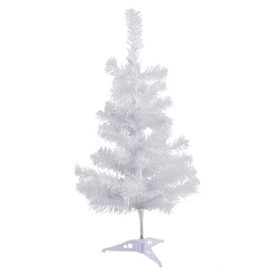 Sapin de Noël artificiel en pin avec support Harbour Housewares - Blanc - 2 pi