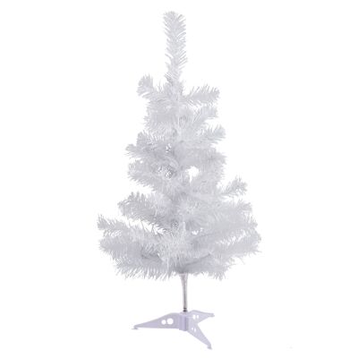 Harbour Housewares Árbol de Navidad de Pino Artificial con Soporte - Blanco - 2 pies