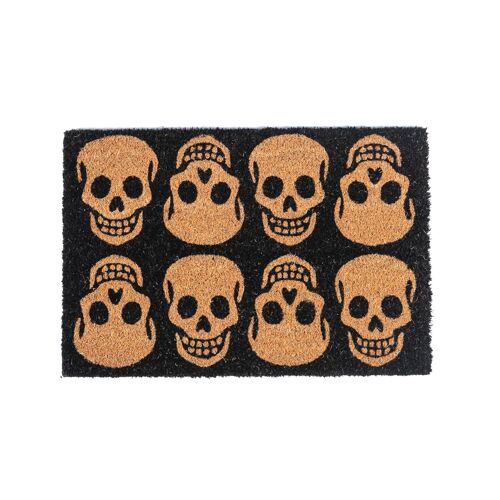 Nicola Spring Non-Slip Halloween Door Mat - 60 x 40cm - Skulls