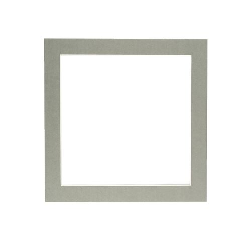 Nicola Spring Picture Mount for 10 x 10 Frame | Photo Size 8 x 8 - Grey