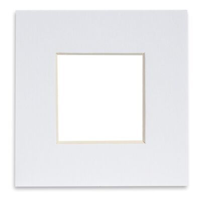 Nicola Spring Picture Mount for 10 x 10" Frame | Photo Size 8 x 8" - White