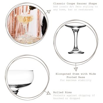 Rink Drink Coupe à Champagne Vintage en Verre - 235ml 6