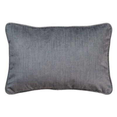 DÉCORATION COUSSIN VELOURS GRIS TS607050