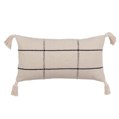 BEIGE-BLACK COTTON DECORATION CUSHION TS608959