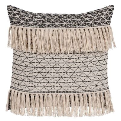 BEIGE-BLACK COTTON DECORATION CUSHION TS608962