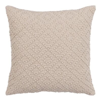 CUSCINO BEIGE IN COTONE DECORATO TS608974