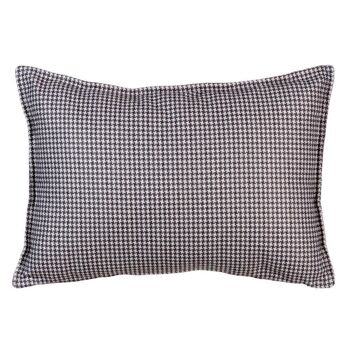 COUSSIN PIED DE POULE GRIS FONCÉ TS607080