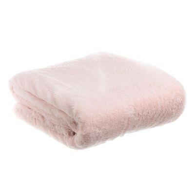 POLYESTER PINK FUR BLANKET TS152458