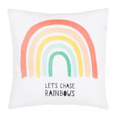 RAINBOW CUSHION WHITE COTTON TS602383