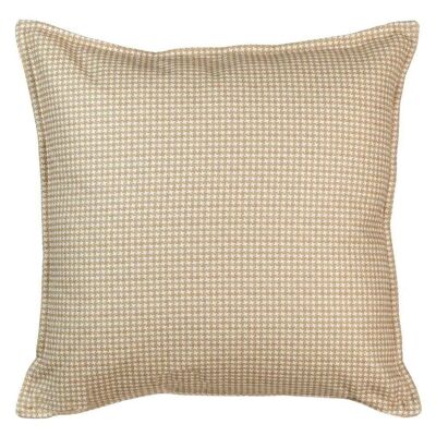 MUSTARD POLYESTER HOUNDSTOOTH CUSHION TS607081