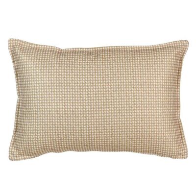 MUSTARD POLYESTER HOUNDSTOOTH CUSHION TS607082