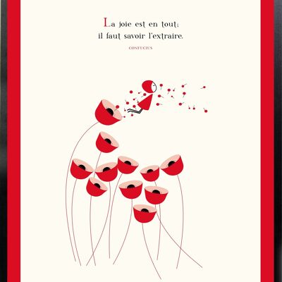 NINA Poster 40x60 Cm “Joy Is In Everything; You have to know how to extract it. »