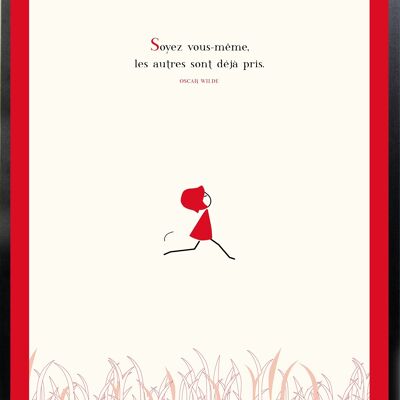 NINA Poster 40x60 cm "Sei du selbst, die anderen sind schon vergeben". Oscar Wilde