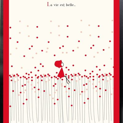 Poster NINA 40x60 cm "La vita è bella..."