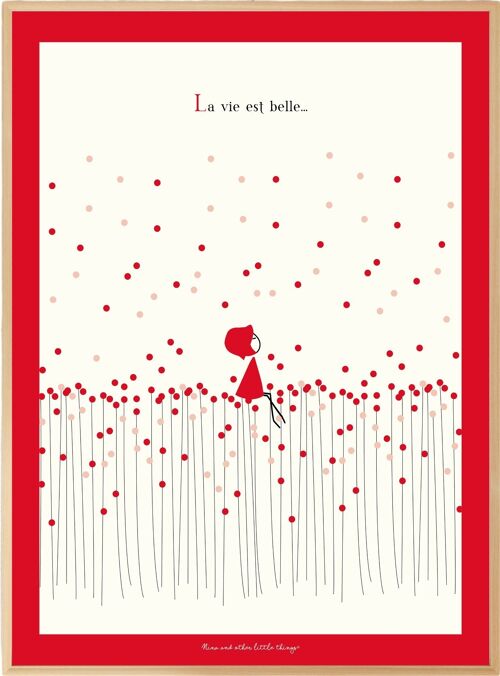 NINA Affiche 30x40 Cm « La Vie Est Belle »