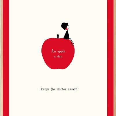 NINA Affiche 30x40 Cm An Apple A Day…… Keeps The Doctor Away ! »