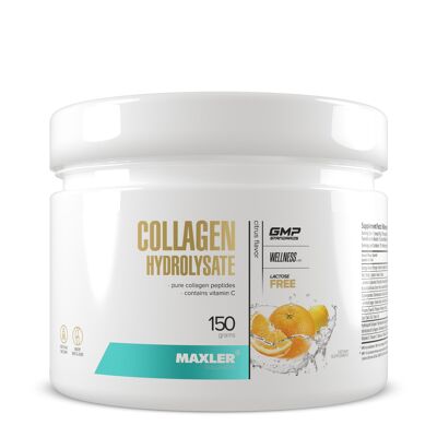 Hydrolysat de collagène Maxler, agrumes, 150 g, collagène hydrolysé, avec vitamine C