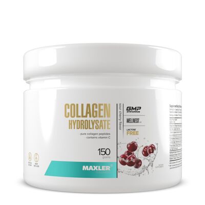 Maxler Collagen Hydrolysate, Cherry, 150g, Hydrolyzed Collagen, With Vitamin C