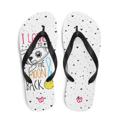 Ich liebe dich bis zum Mond Flip Flops