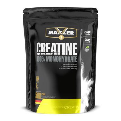 Maxler 100% monohidrato de creatina 500 g, monohidrato de creatina, polvo de creatina, vegano, sin sabor
