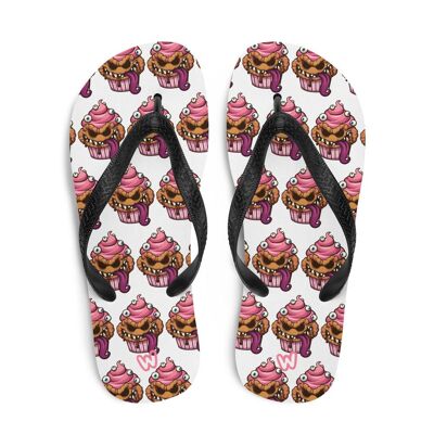 Monster Cupcake Flip Flops