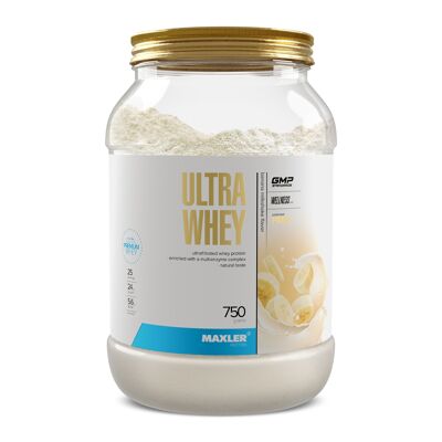 Maxler Ultra Whey Protein Powder, Banana Milkshake, 750g, frullato proteico