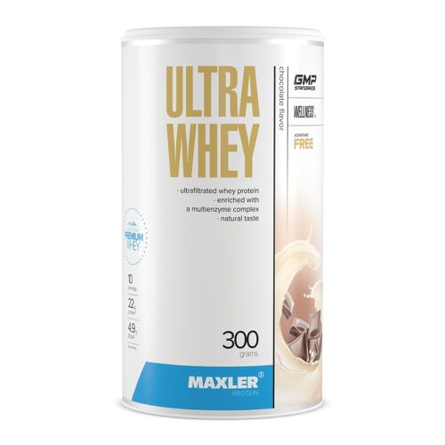 Maxler Ultra Whey Protein Pulver, Schokolade, 300g, Eiweiß Shake