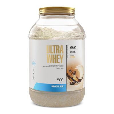 Maxler Ultra Whey Protein Pulver, Latte Macchiato, 1500g, Eiweiß Shake