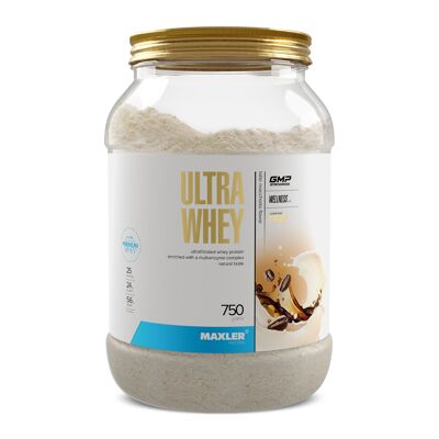 Maxler Ultra Whey Protein Pulver, Latte Macchiato, 750g, Eiweiß Shake