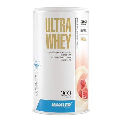 Maxler Ultra Whey Protein Pulver, Erdbeer-Milchshake, 300g, Eiweiß Shake