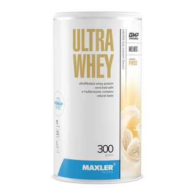 Maxler Ultra Whey Protein Powder, gelato alla vaniglia, 300 g, frullato proteico