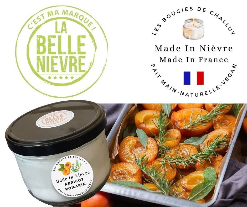 CANDELA "ALBICOCCA ROSMARINO" FATTA IN NIEVRE