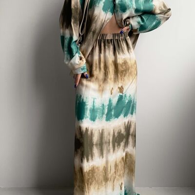 Falda batik Tie&Dye VERDE - JAVES